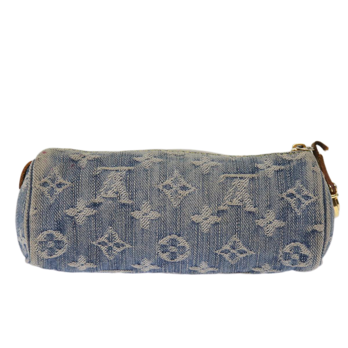LOUIS VUITTON Monogram Denim Trousse Speedy GM Pouch Blue M95081 LV yk12692