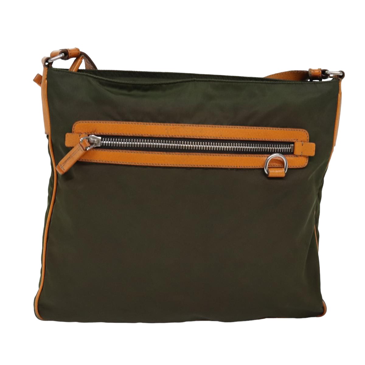 PRADA Shoulder Bag Nylon Khaki yk12784