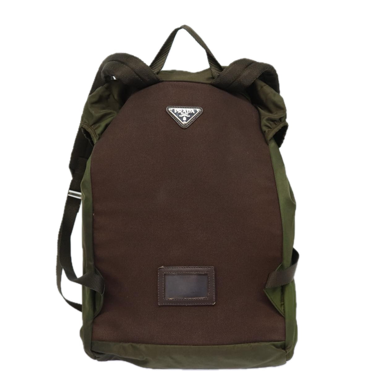 PRADA Backpack Nylon Khaki yk13347