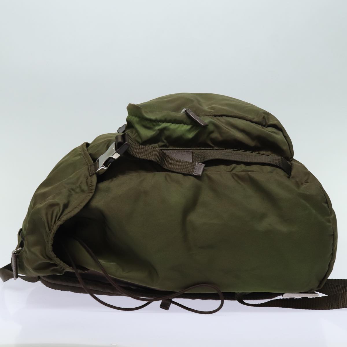 PRADA Backpack Nylon Khaki yk13347