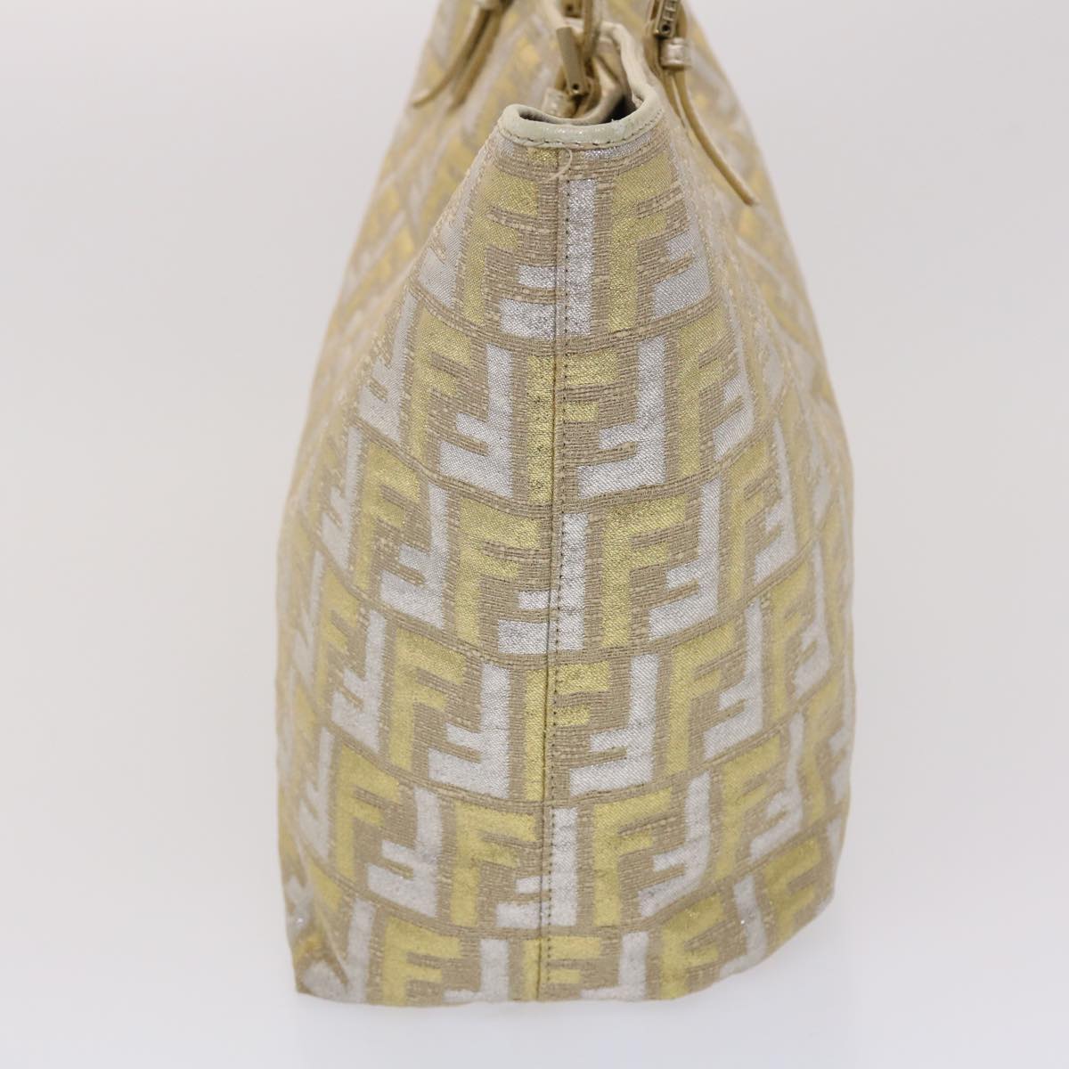 FENDI Zucca Canvas Tote Bag Gold Tone yk7698B