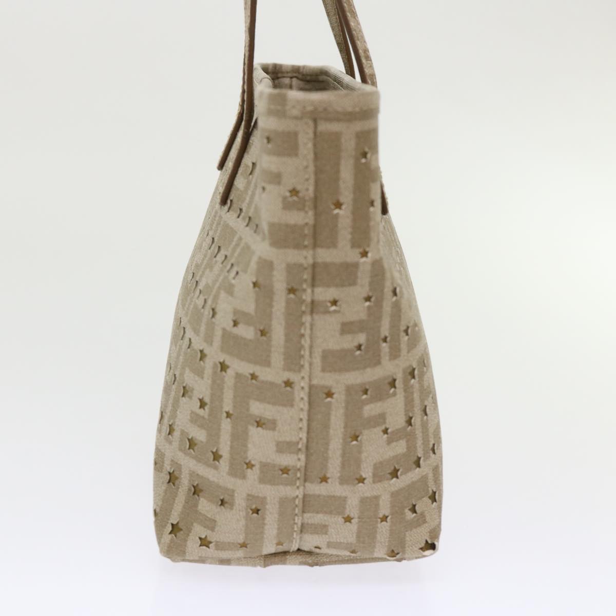 FENDI Zucca Canvas Star Tote Bag Gold Tone yk7700B