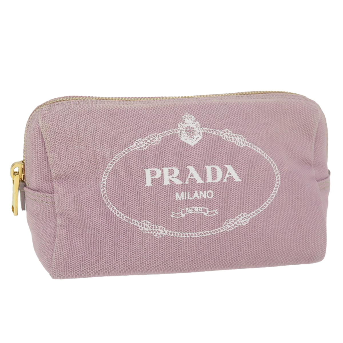 PRADA Pouch Canvas Pink yk9895