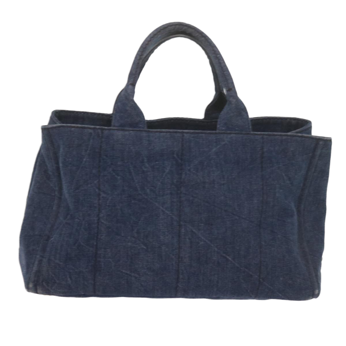 PRADA Canapa GM Hand Bag Denim Blue yk9903
