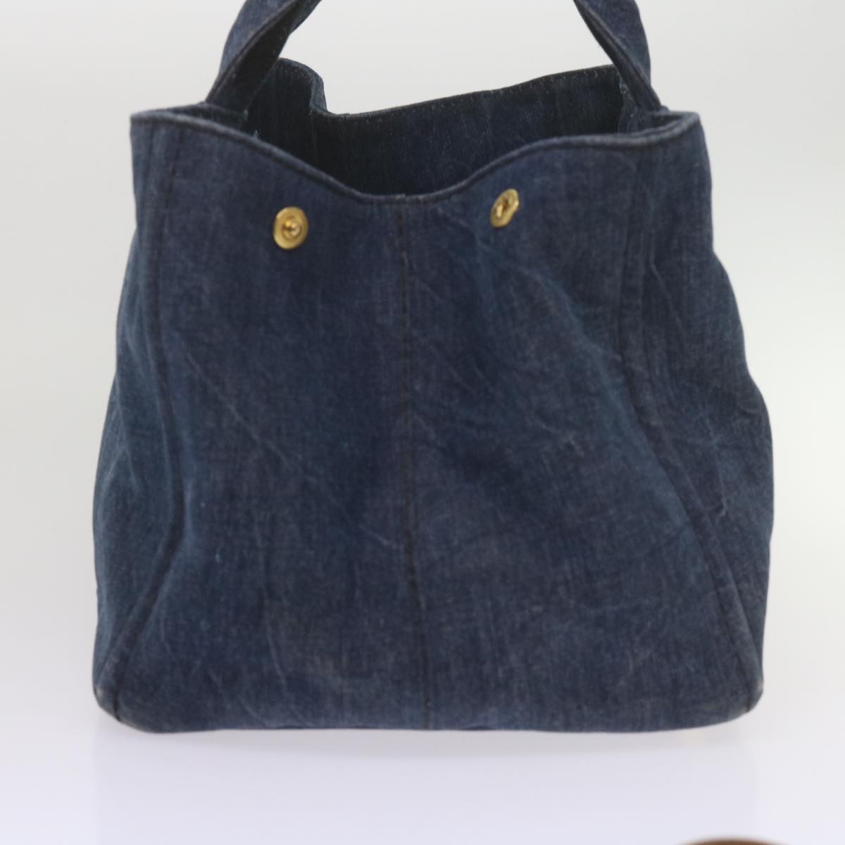 PRADA Canapa GM Hand Bag Denim Blue yk9903