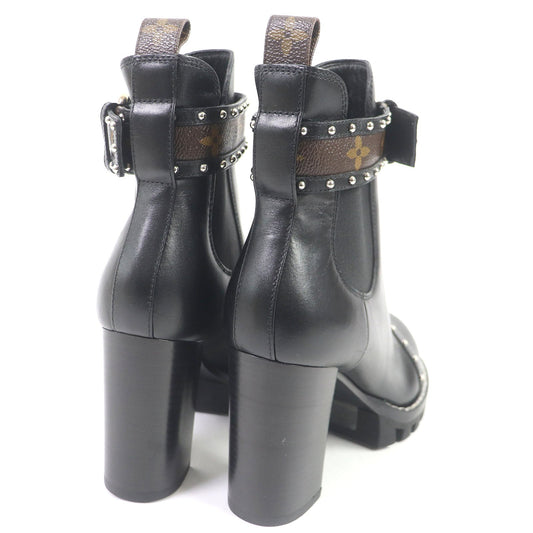 Louis Vuitton Monogram Studded Ankle Boots