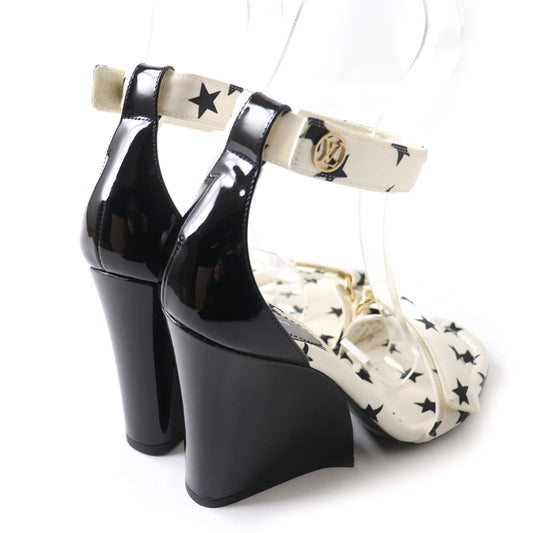 Louis Vuitton Satin Ankle Strap Sandals 37.5