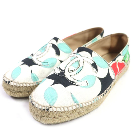 Chanel COCO Mark Espadrilles Canvas Slip-on