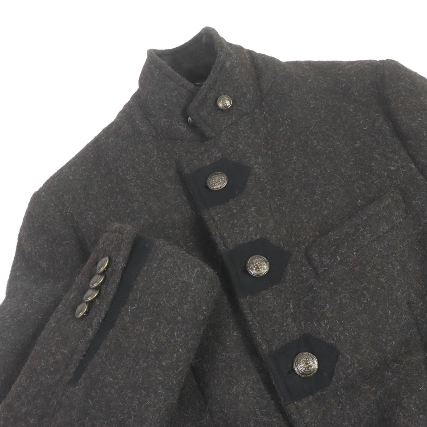 Dolce & Gabbana Alpaca Nylon Chester Coat Brown 44