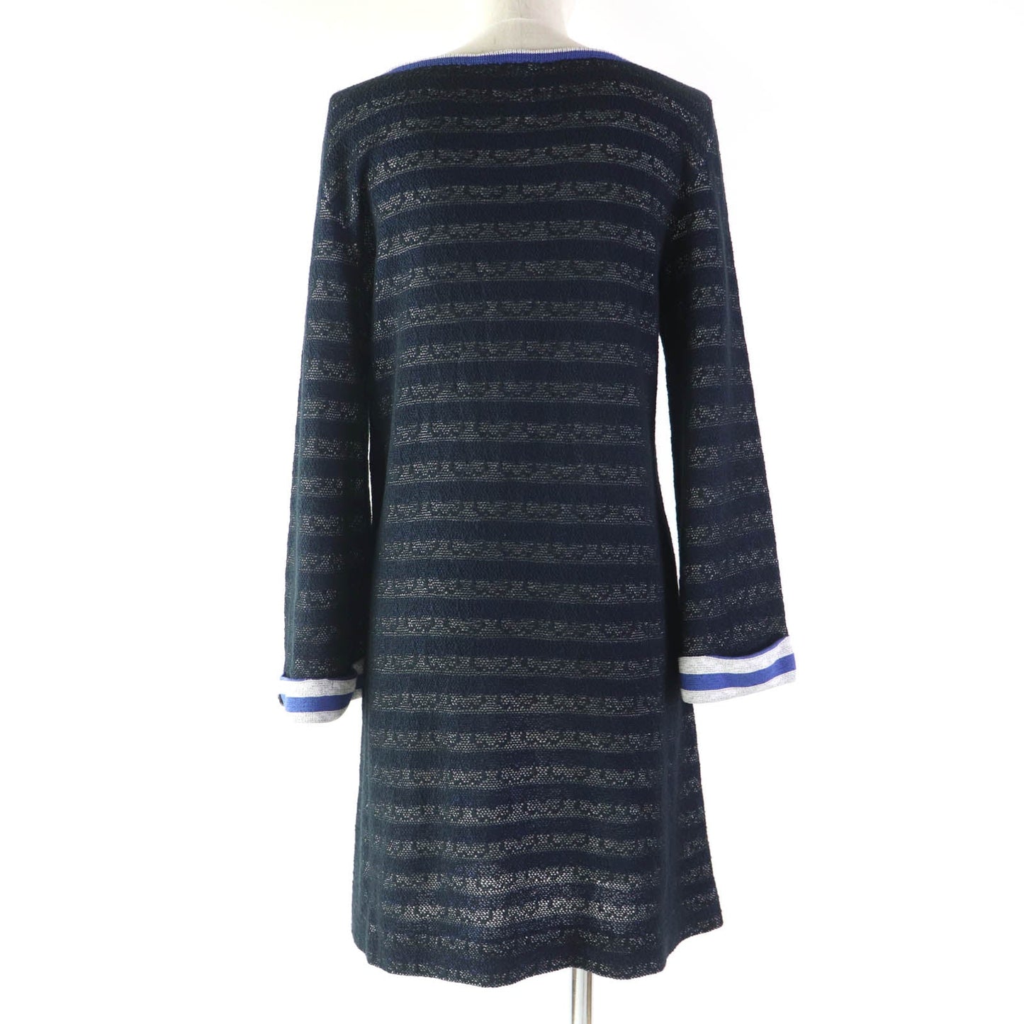 Chanel COCO Mark Border Long Sleeve Dress