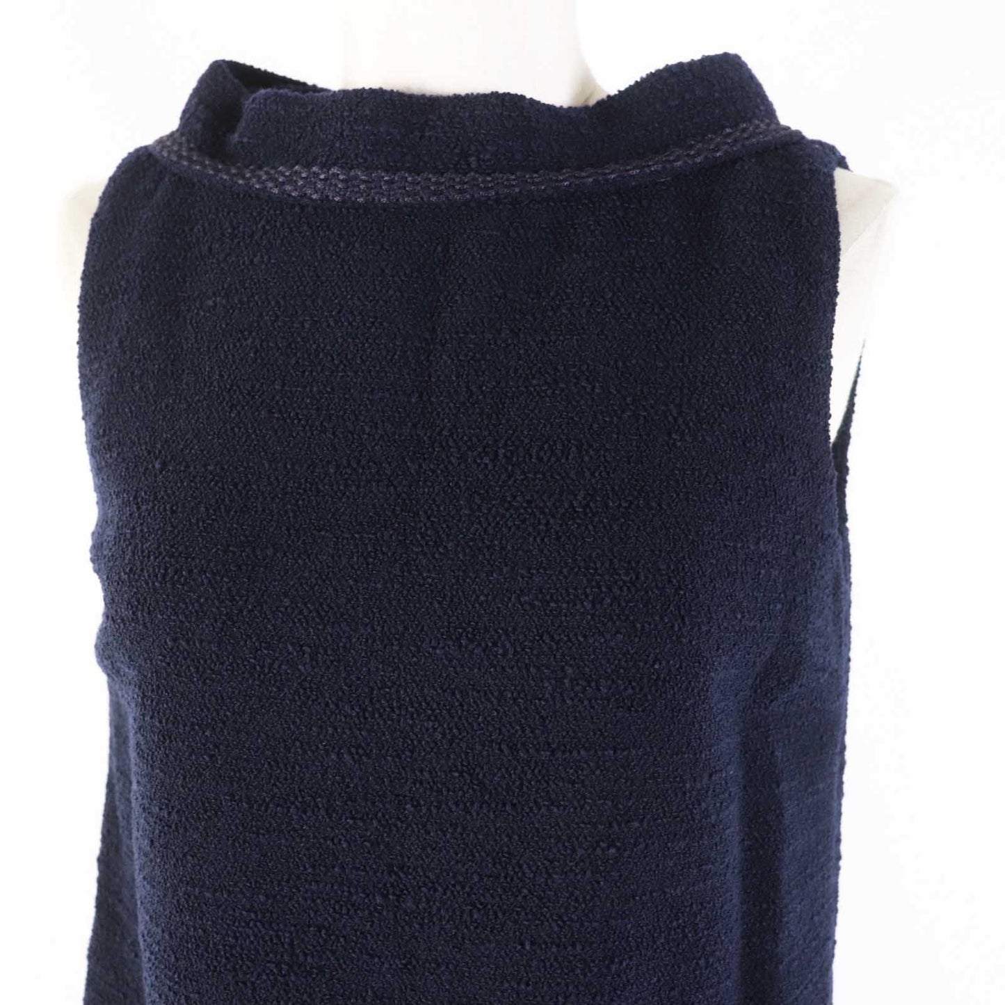 Gucci Wool Nylon Tweed Sleeveless Dress 36
