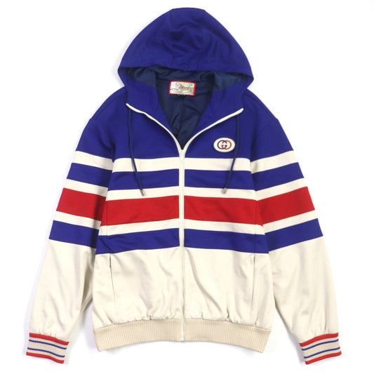 Gucci XS Embroidered Zip-Up Hoodie Jacket