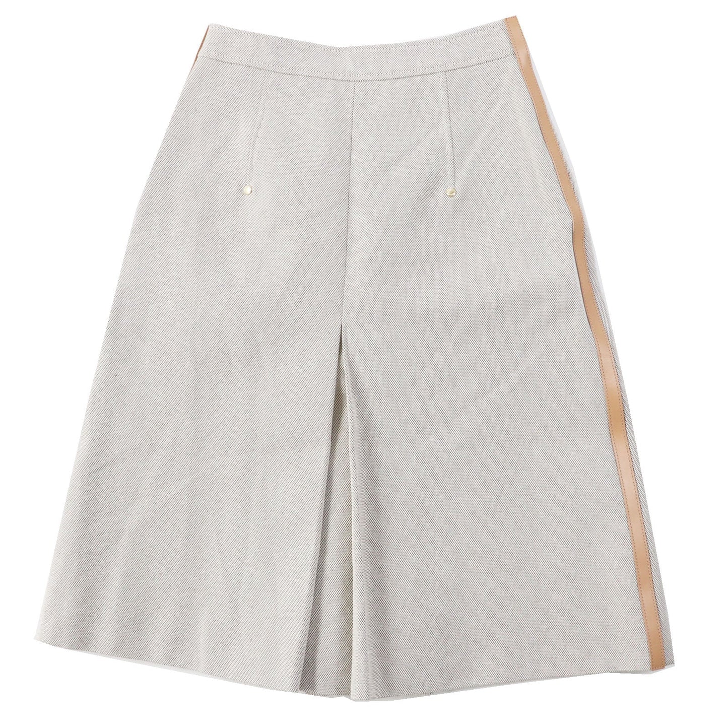 Burberry Cotton Canvas Box Skirt Beige Brown
