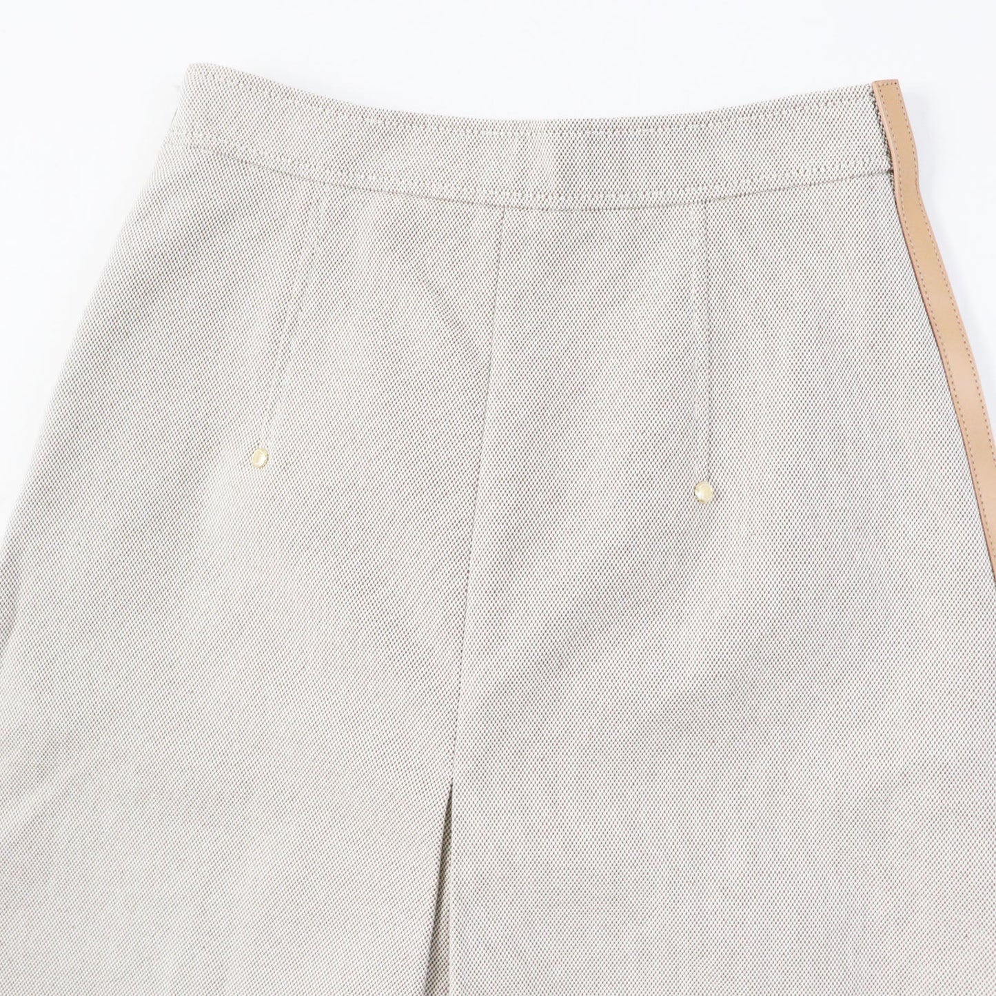Burberry Cotton Canvas Box Skirt Beige Brown