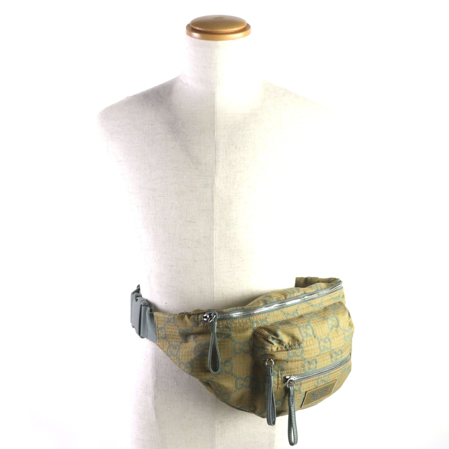 Gucci GG Ripstop Nylon Leather Belt Bag