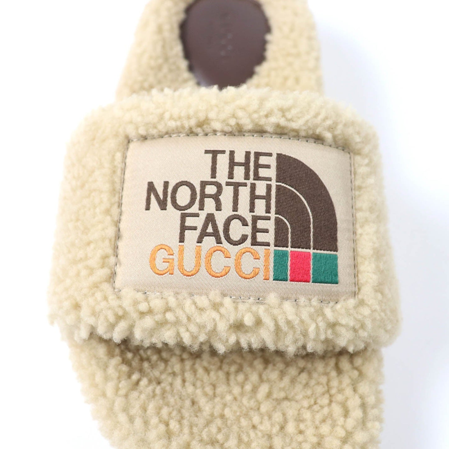 GUCCI Shearling Mouton Sandals Beige 36