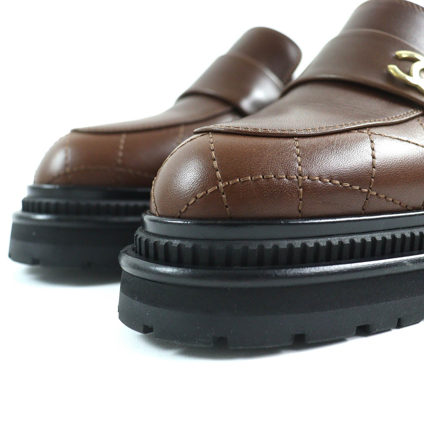 Chanel COCO Mark Matelasse Leather Loafers