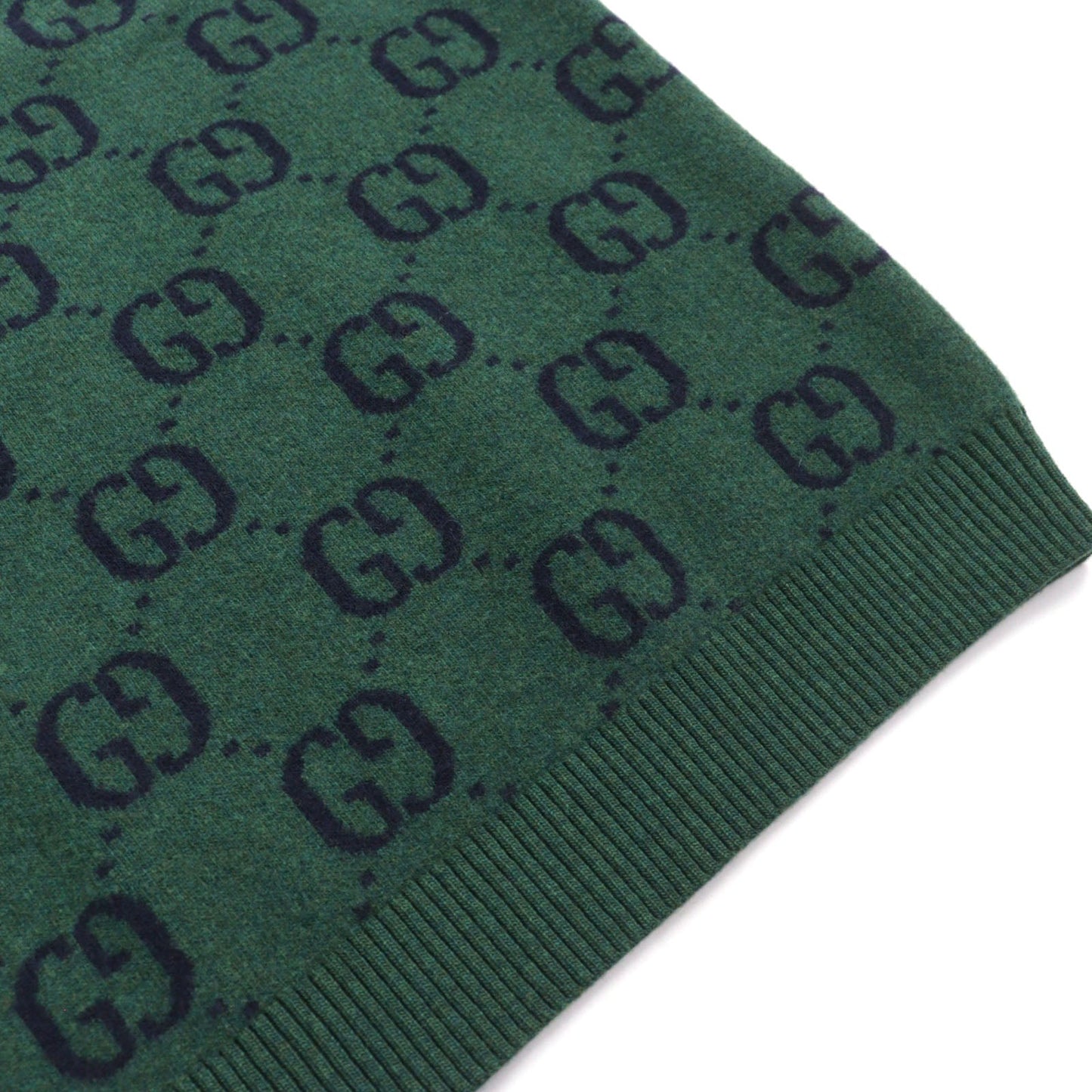 Gucci Wool GG Jacquard V-Neck Sweater M