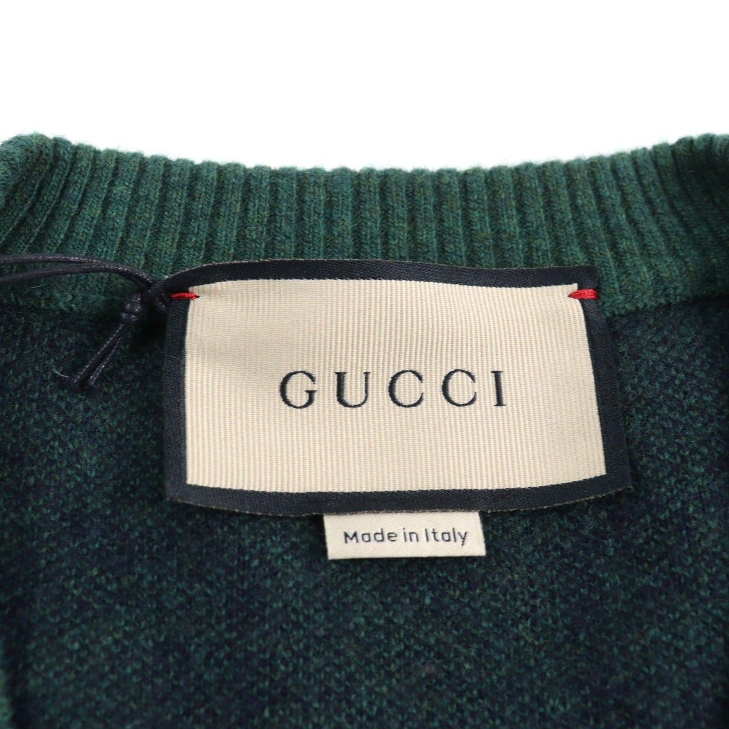 Gucci Wool GG Jacquard V-Neck Sweater M