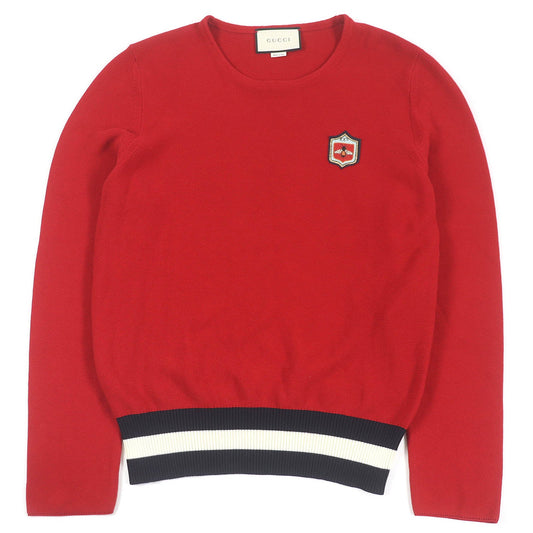 Gucci Bee Emblem Patch Sweater Red L