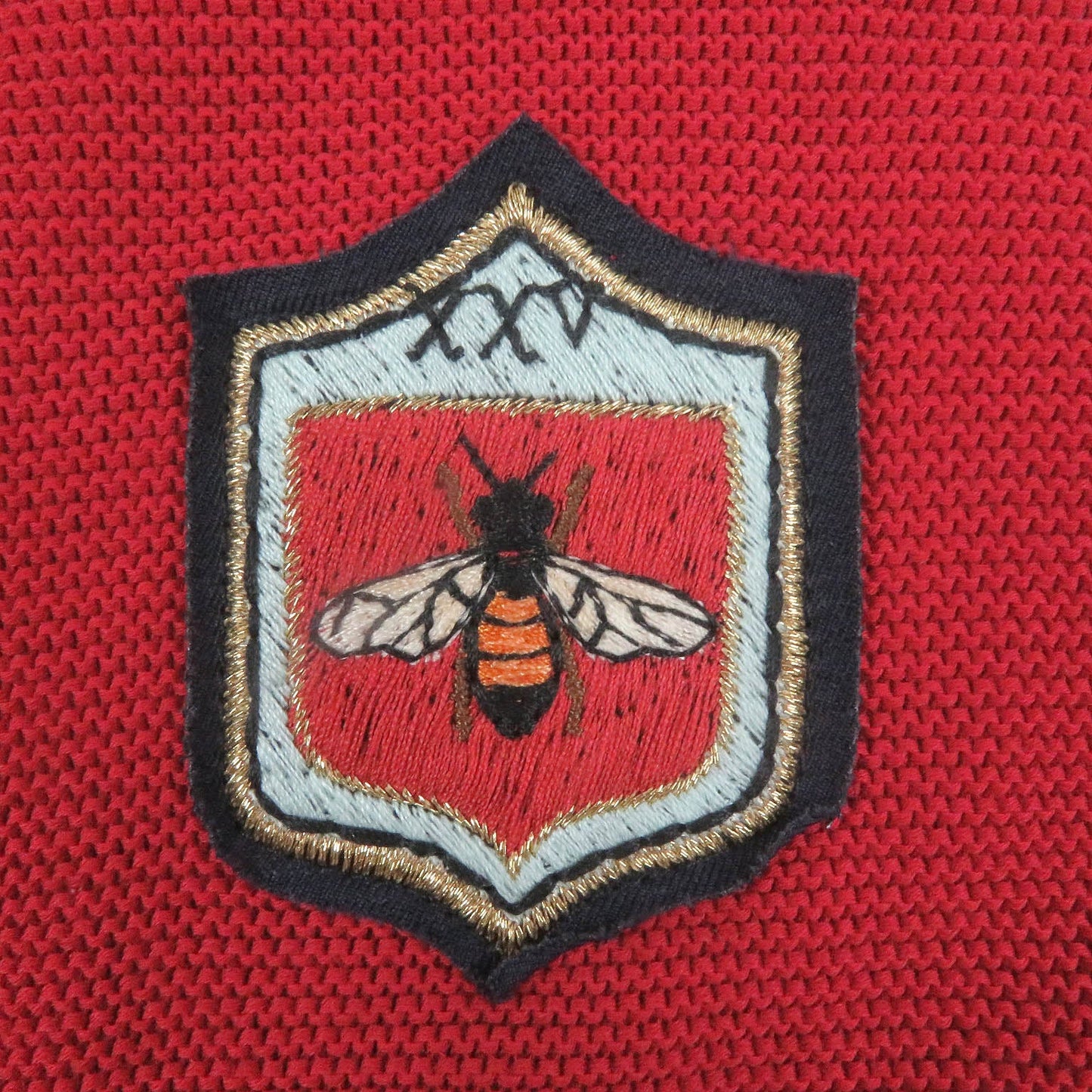 Gucci Bee Emblem Patch Sweater Red L