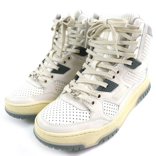 GUCCI Interlocking G Leather High Cut Sneakers