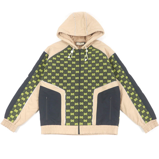 Gucci Nylon GG Zip Hoodie Jacket Beige M