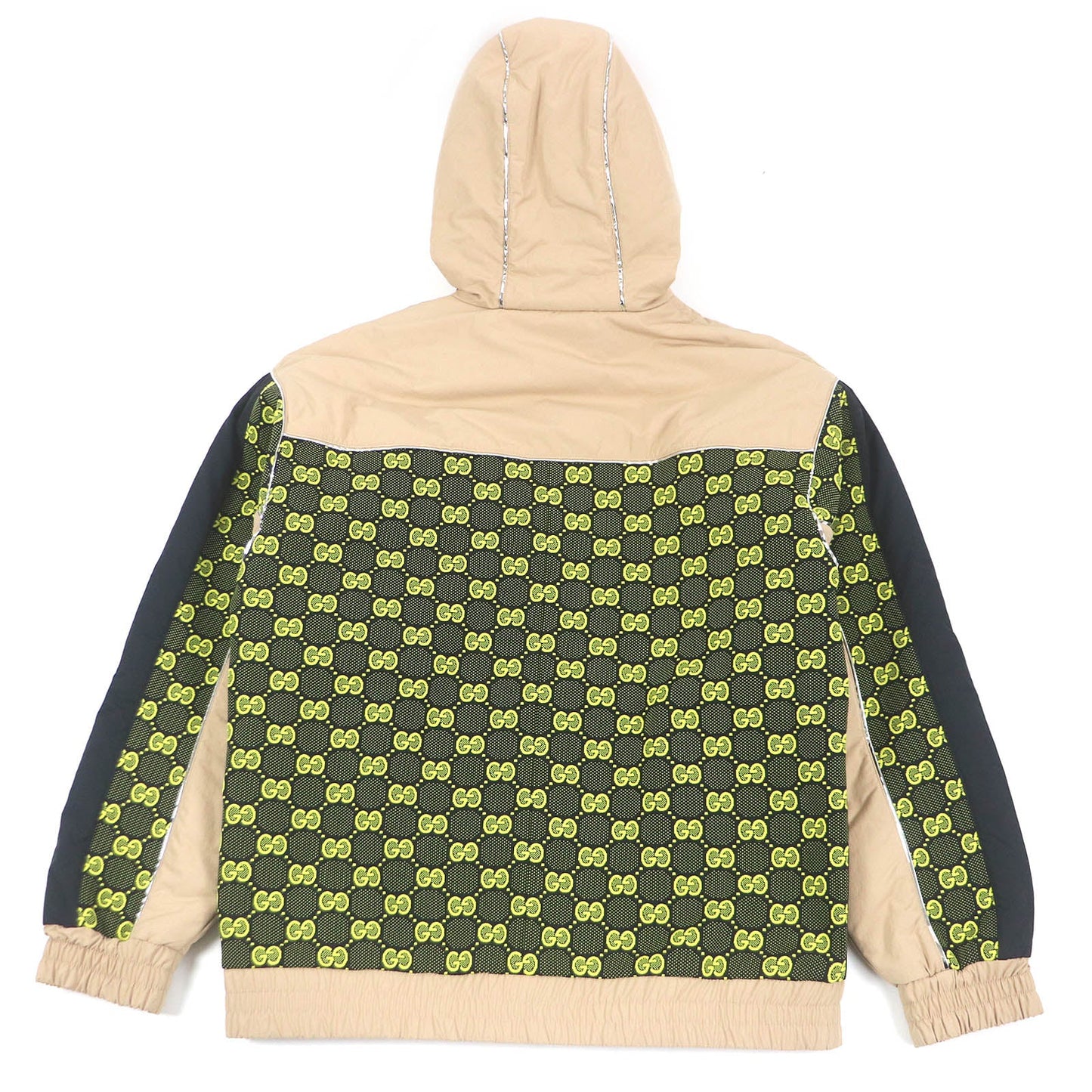 Gucci Nylon GG Zip Hoodie Jacket Beige M