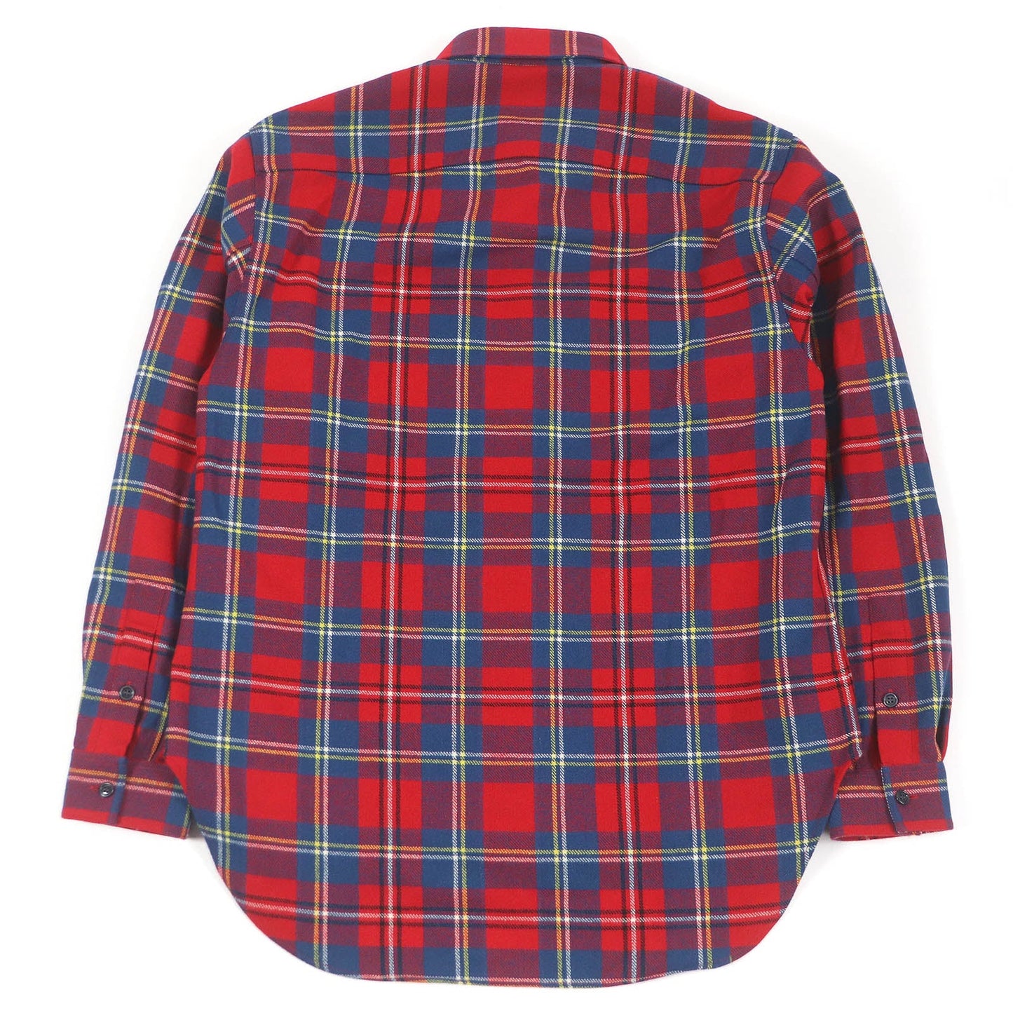 Gucci Wool Nylon Skunk Patch Tartan Shirt