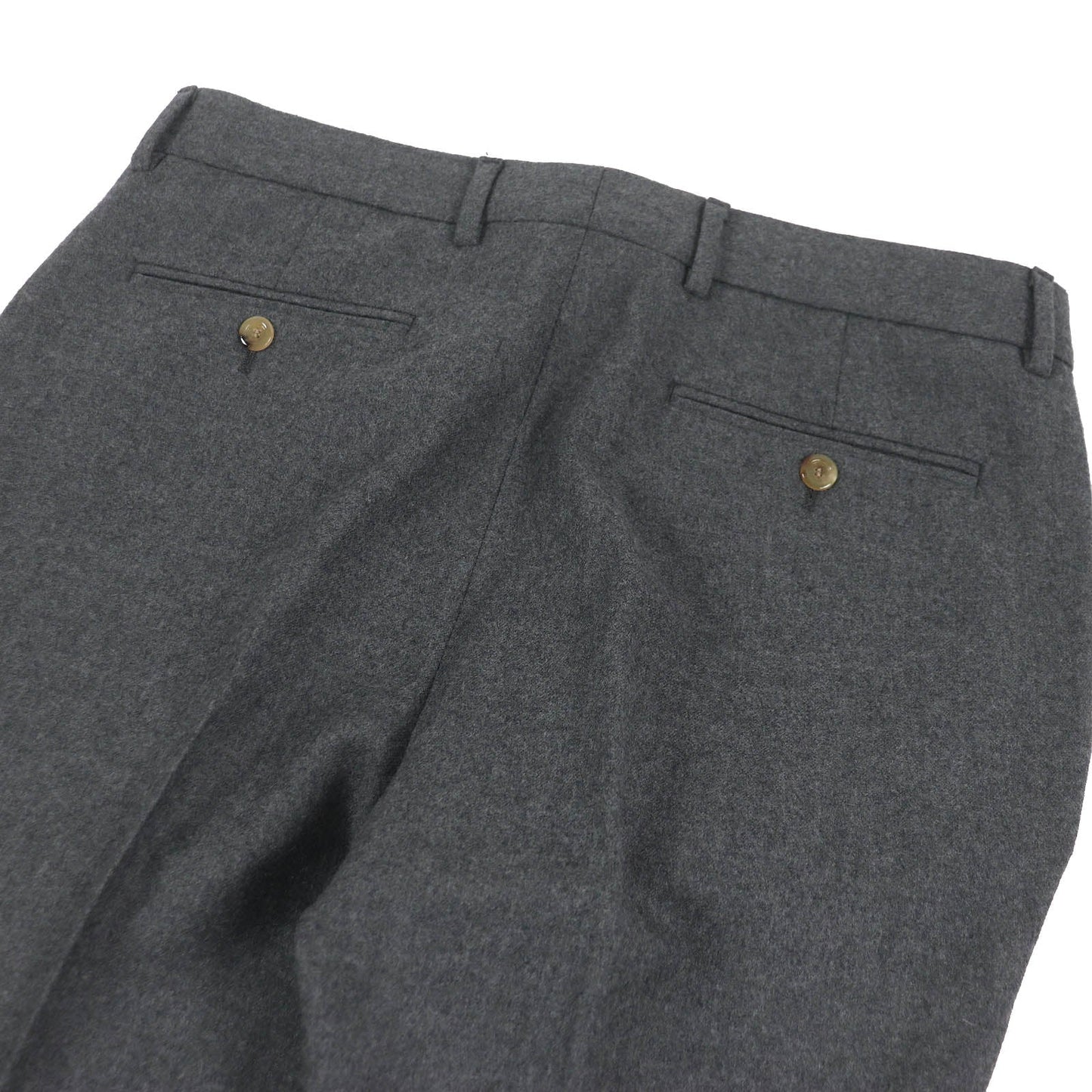 GUCCI Wool Cowhide Slacks Gray 50 Italy
