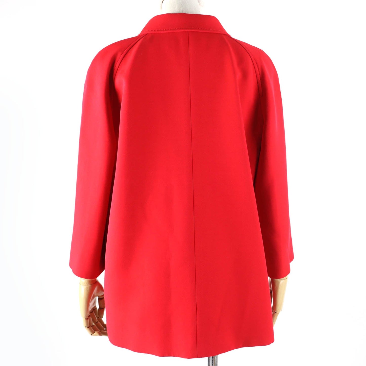 Gucci Silk Wool Half Coat Jacket Red