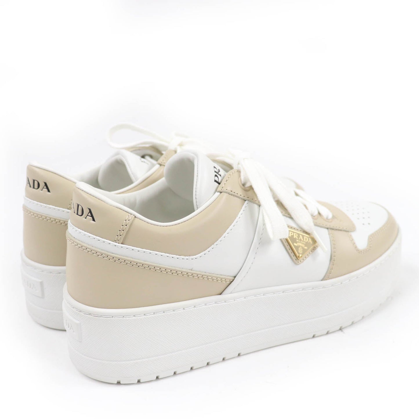 Prada Downtown Bold Leather Sneakers