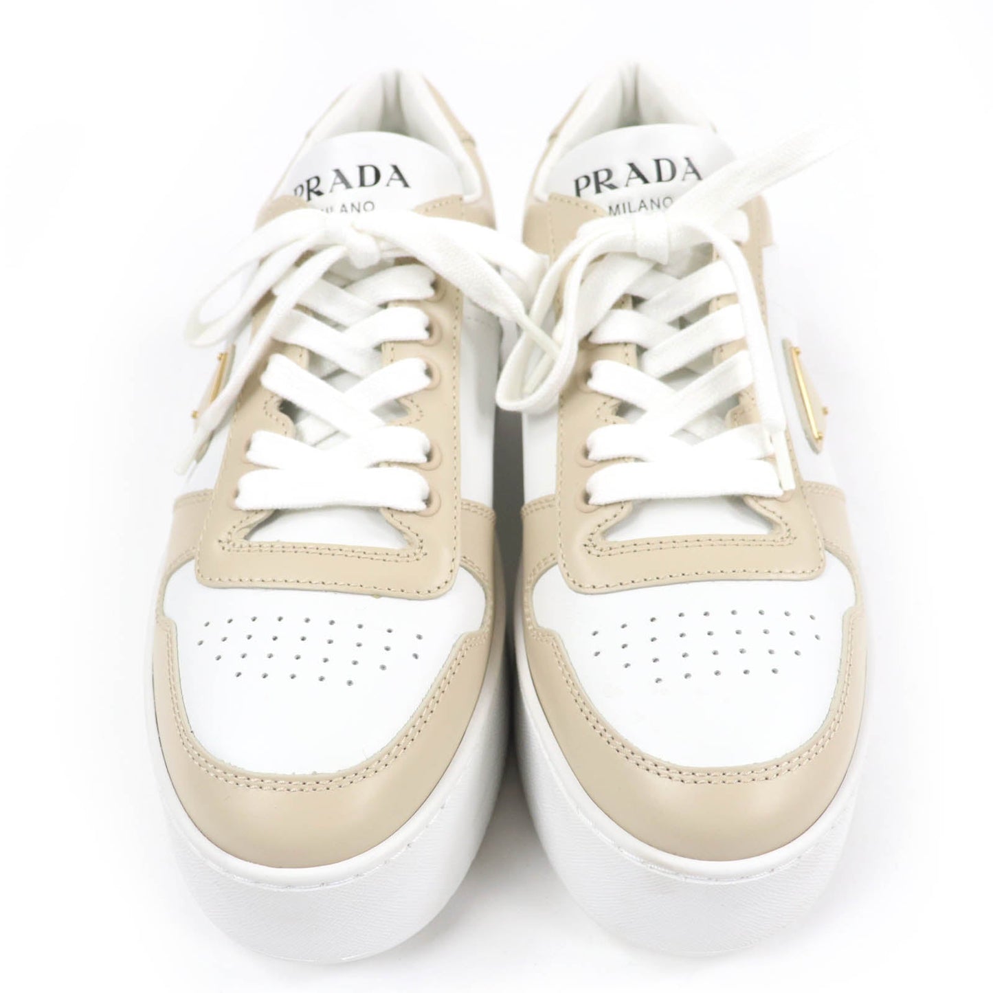 Prada Downtown Bold Leather Sneakers