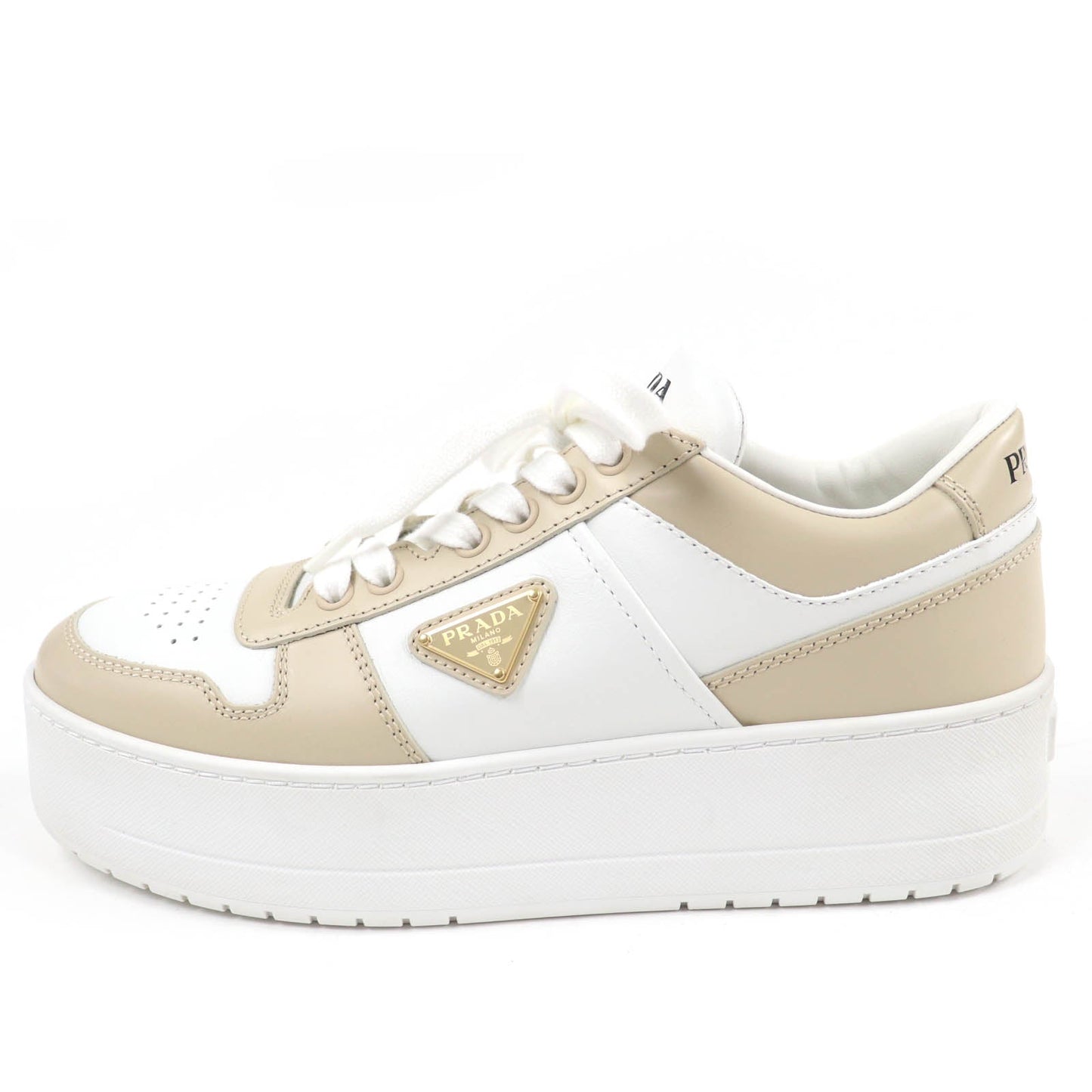 Prada Downtown Bold Leather Sneakers