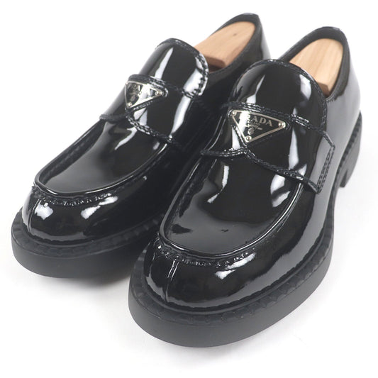 Prada Triangle Logo Patent Leather Loafers