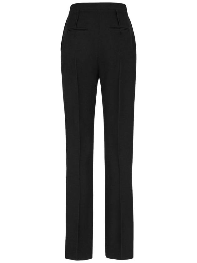 Fendi Women's Grande Poudre Wool Cigarette Pants Black