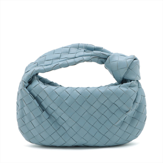 Bottega Veneta 【Points 5 times! 3/4 20h~】 【 Secondary】  Mini The Jodie Interlude Patent Leather Handbag Light Blue