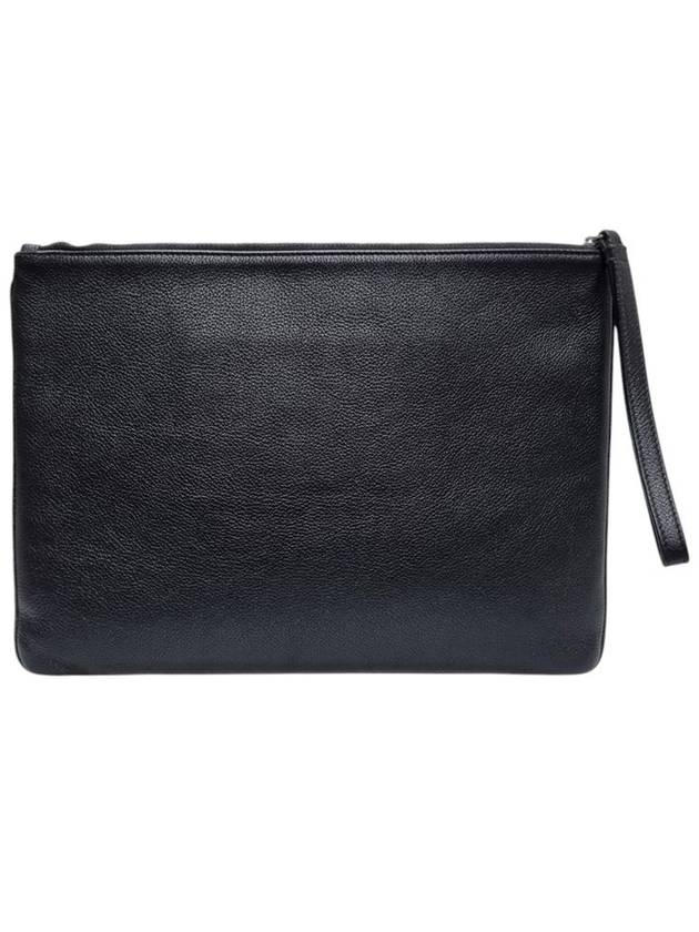 Balenciaga 594493 Neon Printing Logo Black Clutch