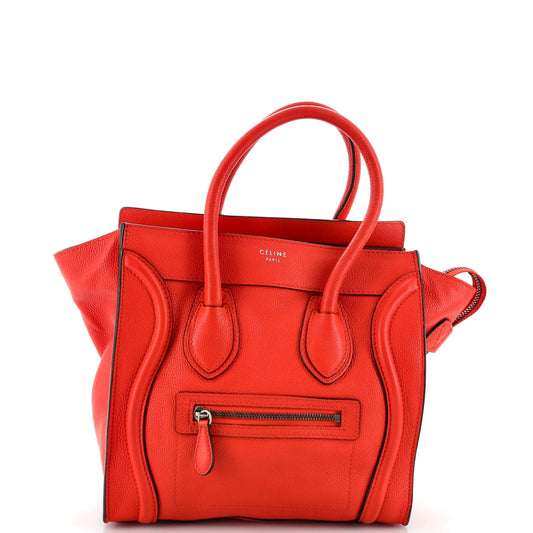 Celine Luggage Bag Grainy Leather Micro