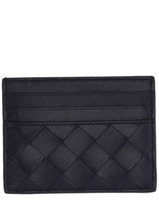 Bottega Veneta Intrecciato Leather Card Wallet Ink