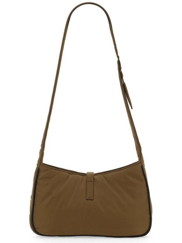 Saint Laurent Le 5 A 7 Regenerated Nylon Shoulder Bag Brown