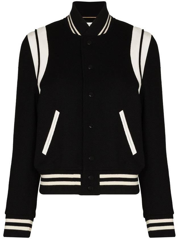 Saint Laurent Teddy Jacket In Wool Black
