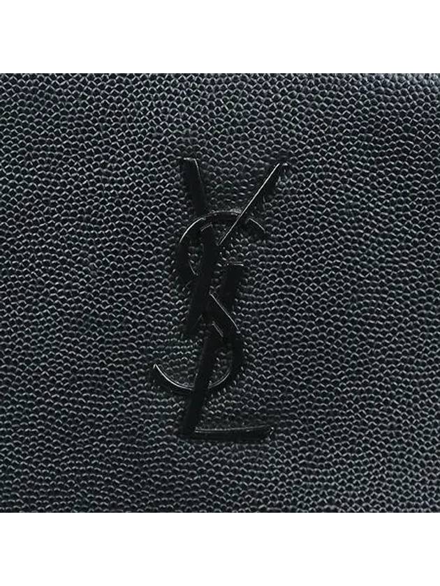 Saint Laurent 534680 YSL black logo caviar clutch bag