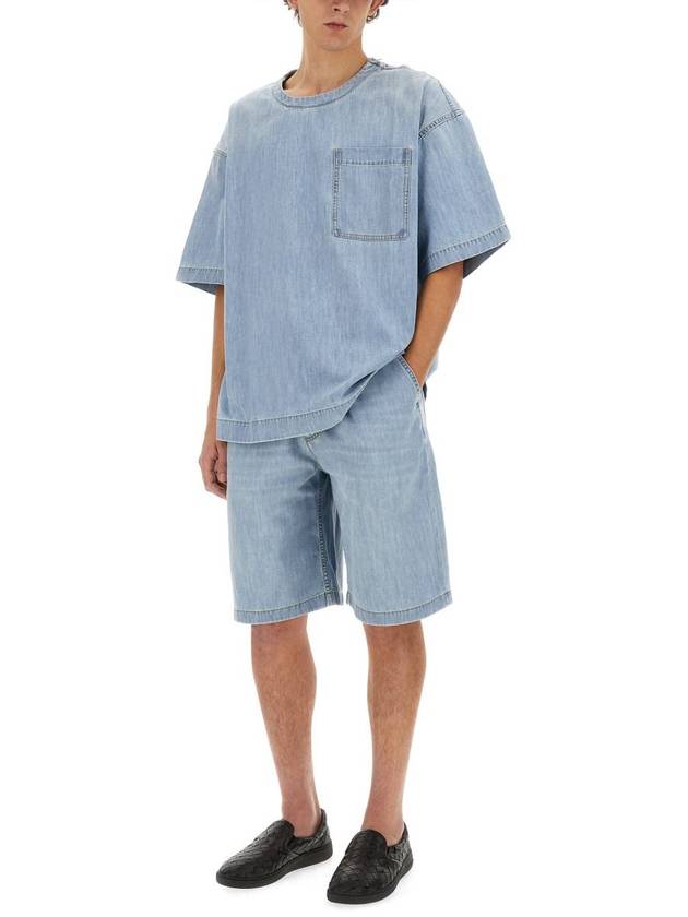 Bottega Veneta Denim Shorts Light Bleach