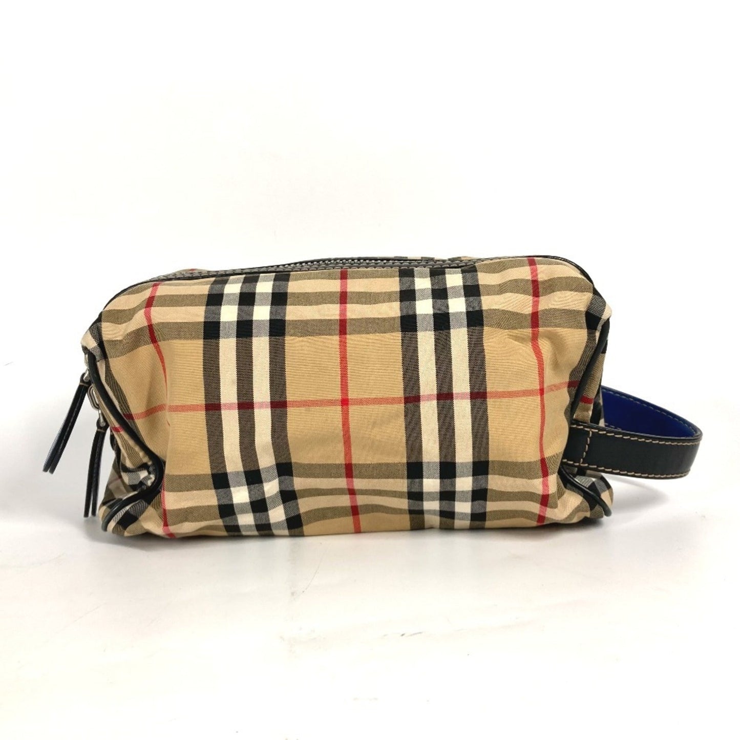 Burberry   Leather Canvas Clutch Bag Pouch ()