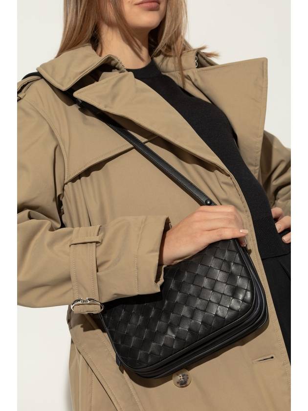 Bottega Veneta Bottega Veneta Leather Shoulder Bag, Women's, Black