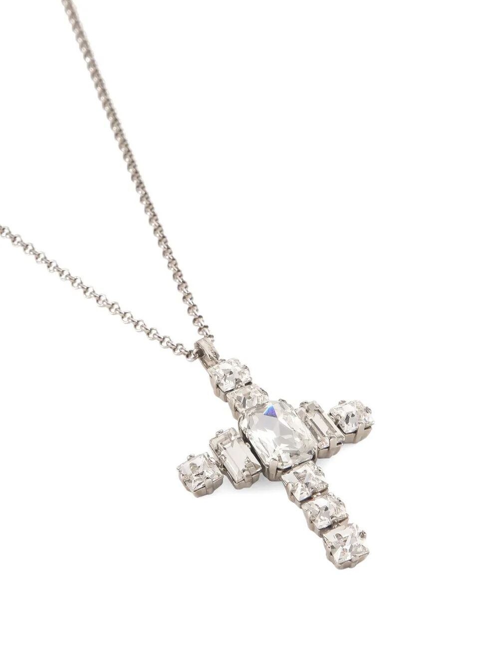 Dolce & Gabbana Women Cross Necklace With Rhinestones