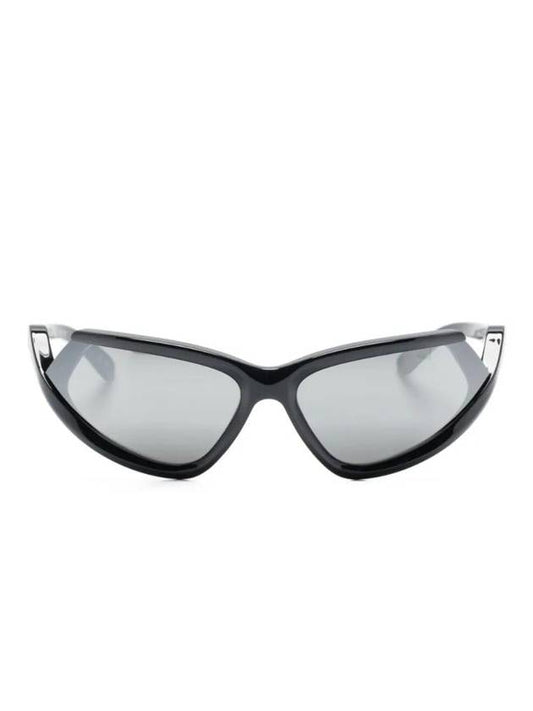 Balenciaga Eyewear Side Expand Mirror Oval Frame Sunglasses