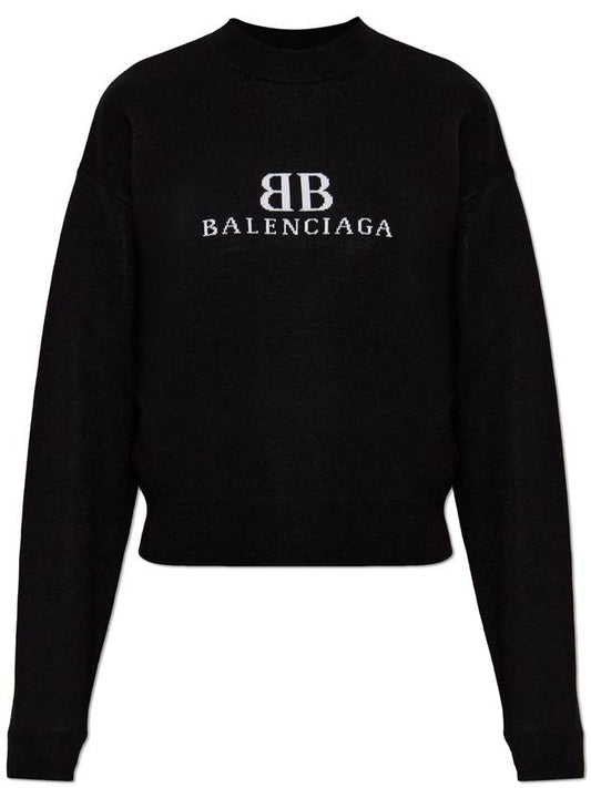 Balenciaga Balenciaga Sweater With Logo, Women's, Black