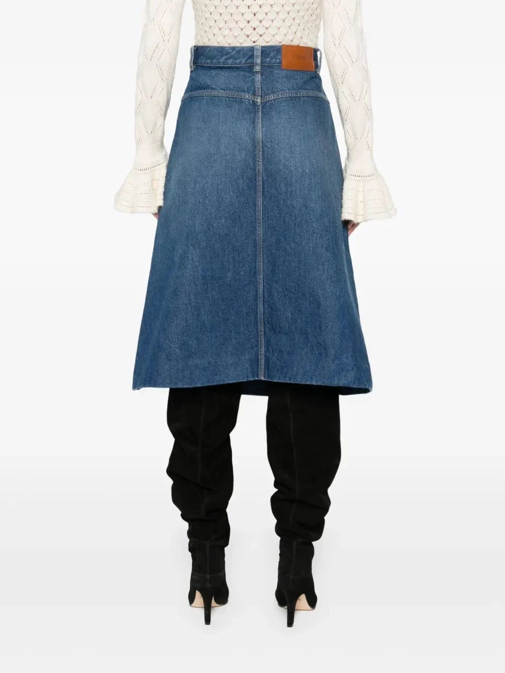 Chloe Women Denim Midi Skirt